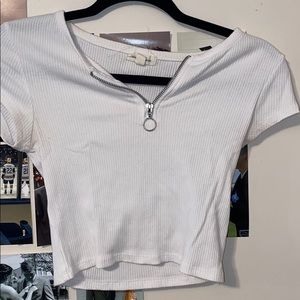 White crop top